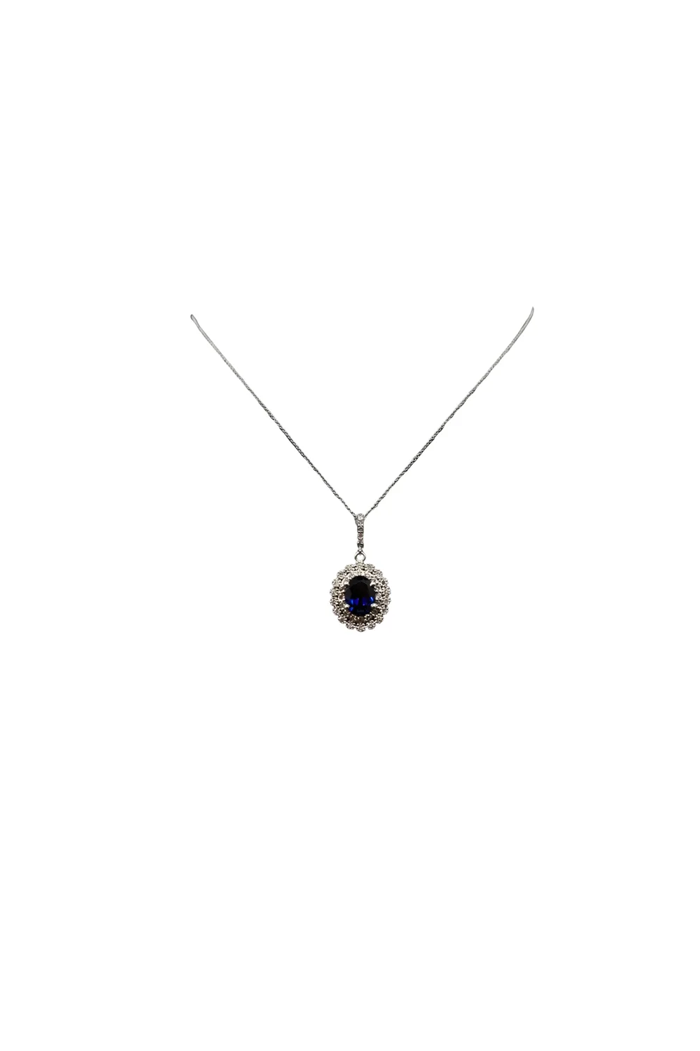 DİFÜZYON SAFİR ÇİÇEK PIRLANTA SET