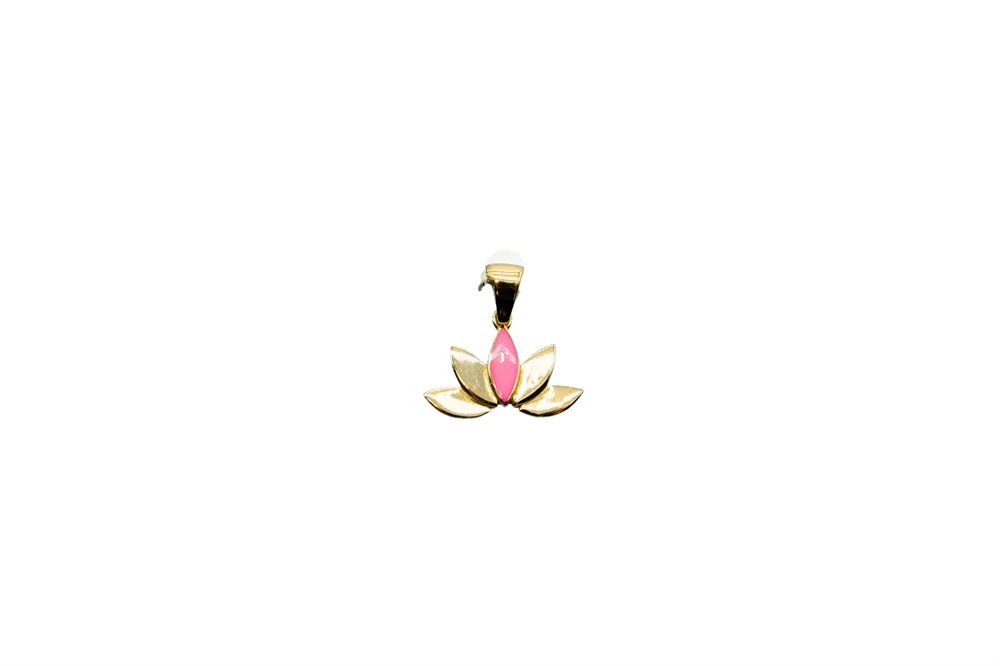 PEMBE LOTUS KOLYE UCU