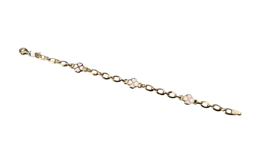 PRENSES PEMBE ÇİÇEK BİLEKLİK